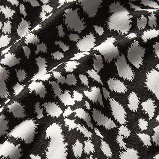 Jacquard Jersey Splodge Pattern – black/white, 