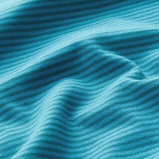 Tubular ribbing for cuffs narrow rings – petrol/turquoise, 