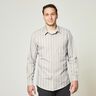 Striped cotton fabric – white/cashew,  thumbnail number 5