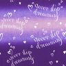 French Terry Never stop dreaming | Glitzerpüppi – lilac/aubergine,  thumbnail number 1