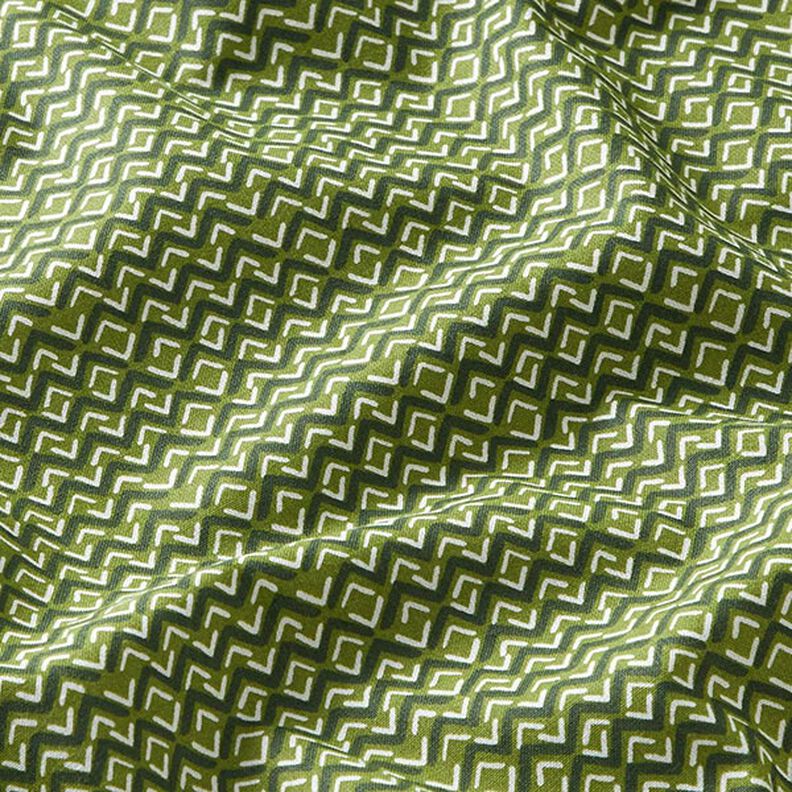 Cotton Cretonne Ethnic Zigzag – green,  image number 2