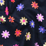 Baby Cord Flowers with glitter print | Poppy Fabrics – navy blue,  thumbnail number 2