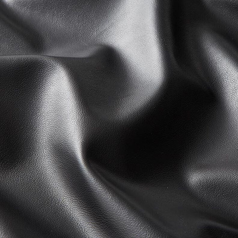 Smooth Stretch Faux Leather – black,  image number 2