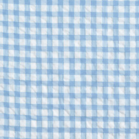 Large gingham check seersucker – white/light blue, 