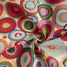 Decor Fabric Tapestry Fabric Colourful Circles – light beige/carmine,  thumbnail number 3