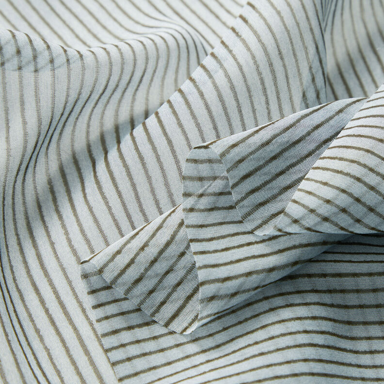 Narrow stripes silk chiffon – light blue/dark grey,  image number 3