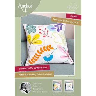Floral Dream Cushion Cover Embroidery Kit, 