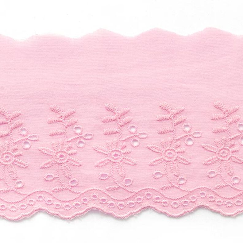 Scalloped Floral Lace Trim [ 9 cm ] – light pink,  image number 1