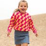 Softsweat wavy check| Poppy Fabrics – intense pink/peach orange,  thumbnail number 5