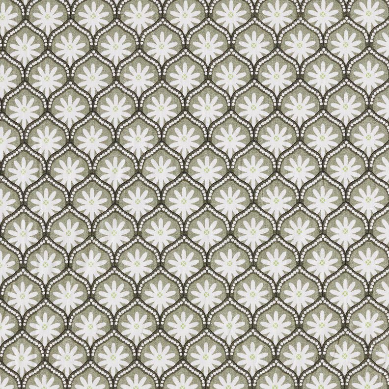 Coated Cotton Floral Boxes – reed/white,  image number 1