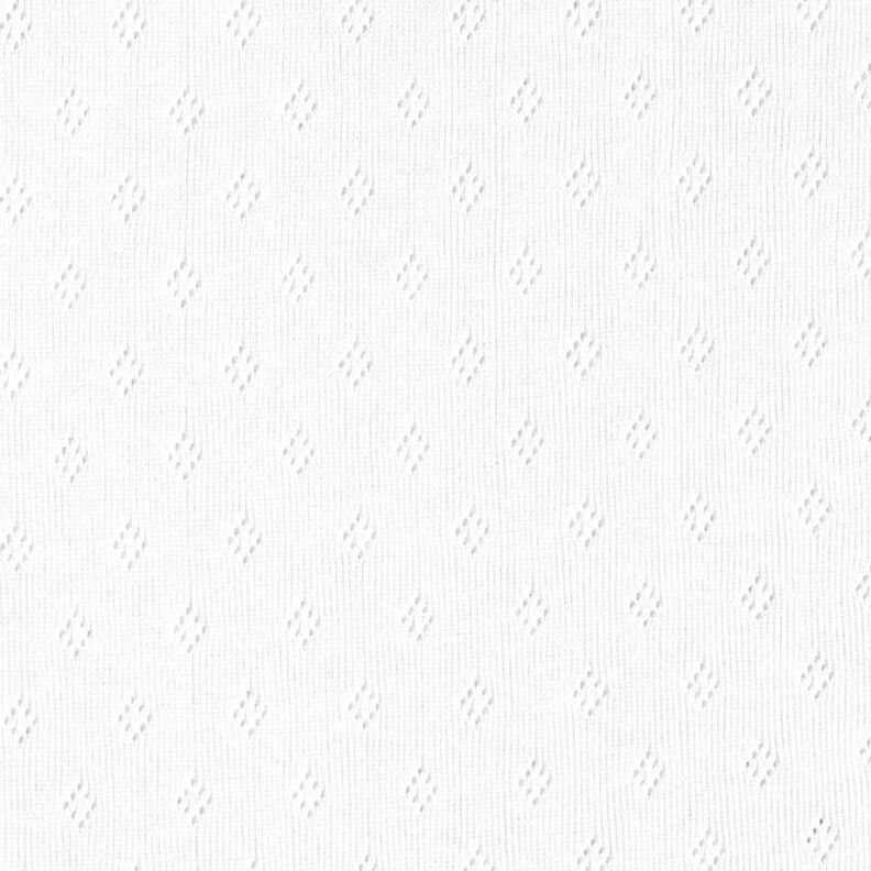 Fine Jersey Knit with Openwork – white,  image number 1