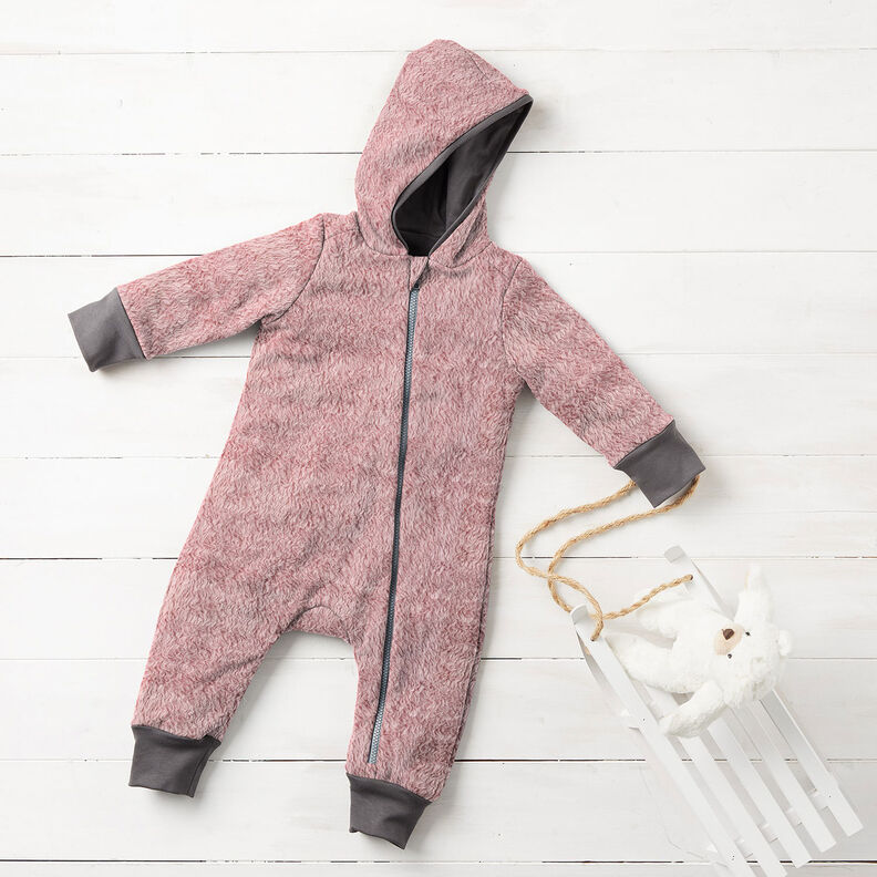 Plain sherpa Cotton Blend Plain – dusky pink,  image number 7