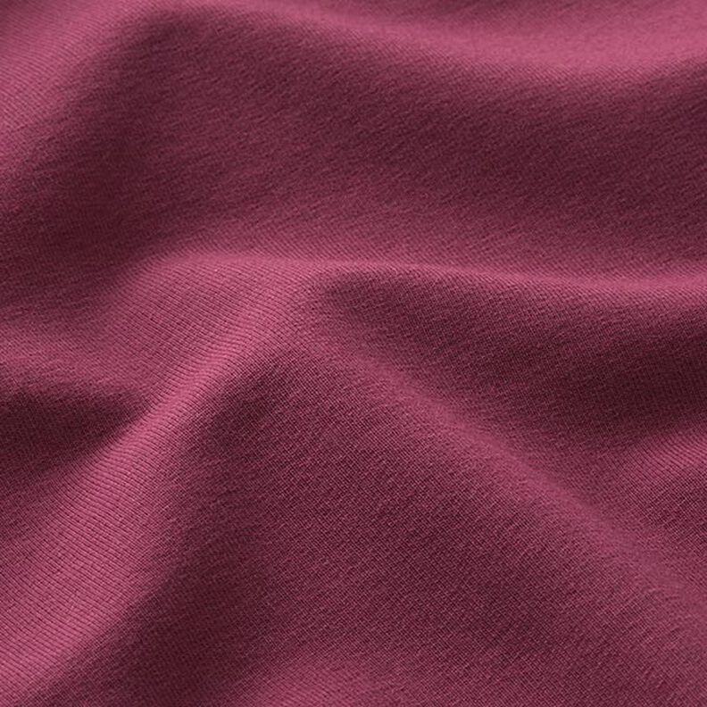 Light Cotton Sweatshirt Fabric Plain – burgundy,  image number 4