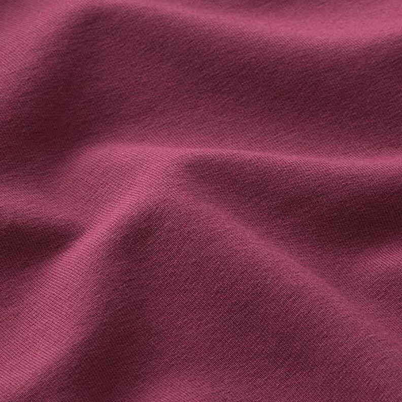 Light Cotton Sweatshirt Fabric Plain – burgundy, image number 4