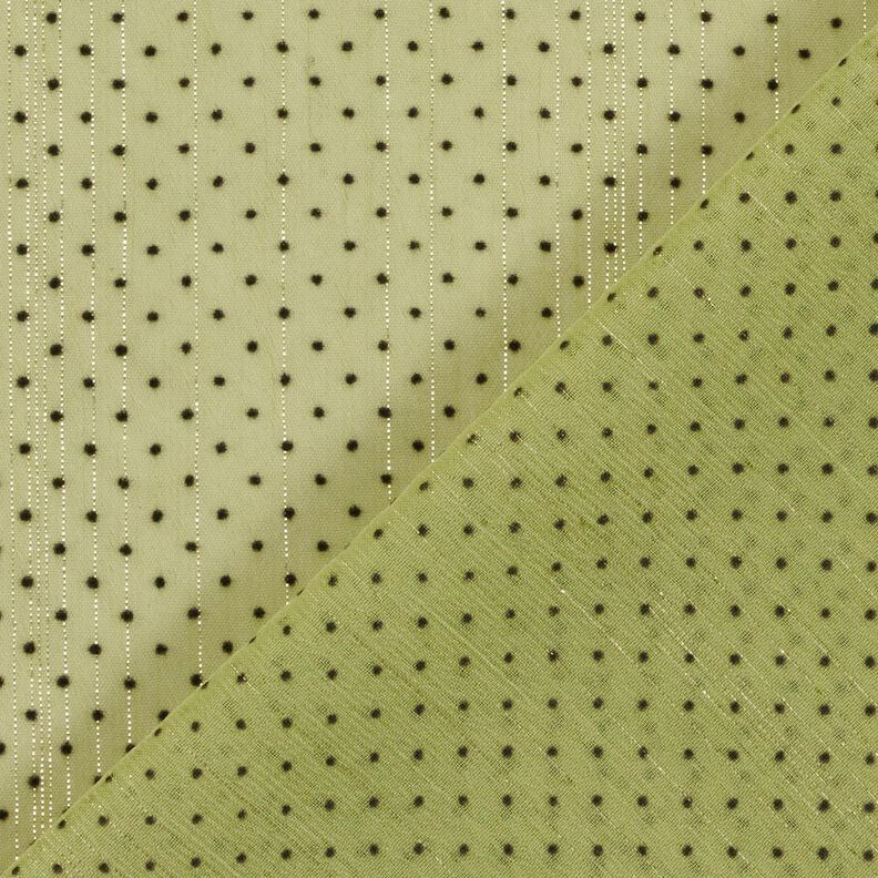 Glitter stripes and dots chiffon – light olive, image number 4