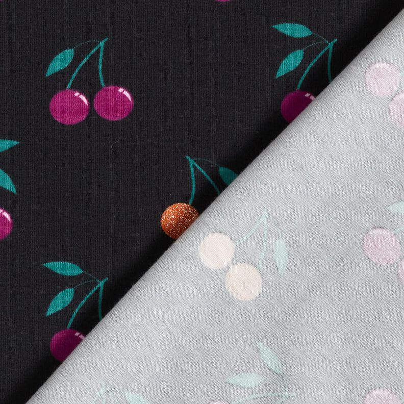 Cotton Jersey Glittery cherries | by Poppy – black,  image number 4