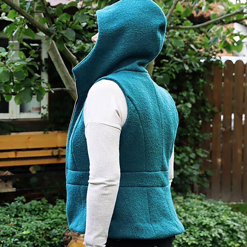 Fulled woollen loden – petrol, image number 10
