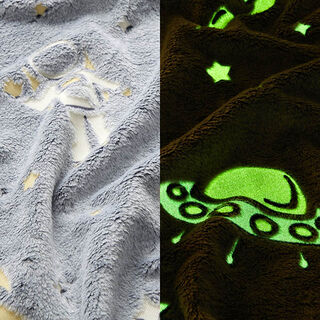 Cosy Fleece Glow in the Dark Space – midnight blue/cream, 