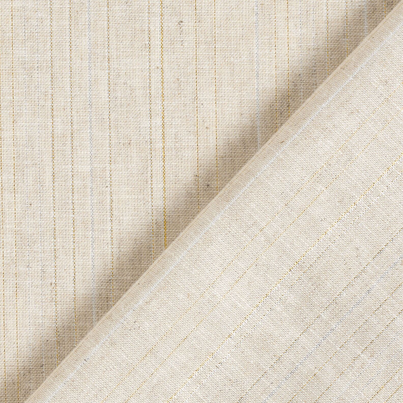 Lurex stripes linen cotton blend – natural,  image number 5