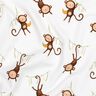 GOTS Cotton Jersey Monkeys in the Jungle Digital Print | Poppy Fabrics – white/dark brown,  thumbnail number 2
