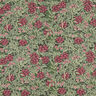 Decor Fabric Half Panama Jasmine blossoms – dark pine/burgundy,  thumbnail number 1