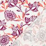 Viscose Linen Blend Flowers| Poppy Fabrics – ivory/grape,  thumbnail number 4