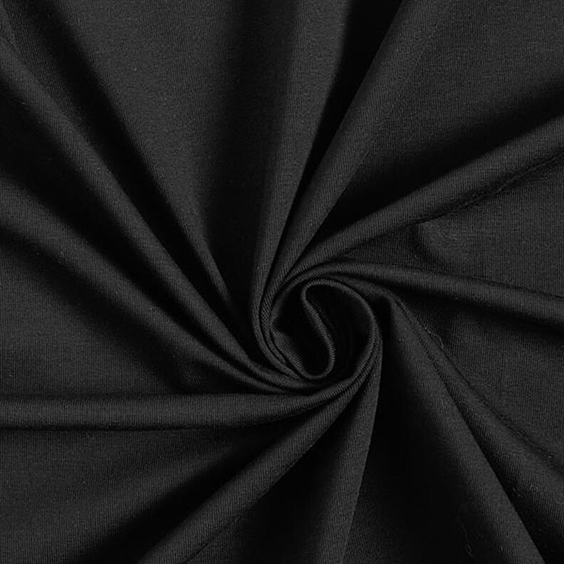 Medium Cotton Jersey Plain – black,  image number 1