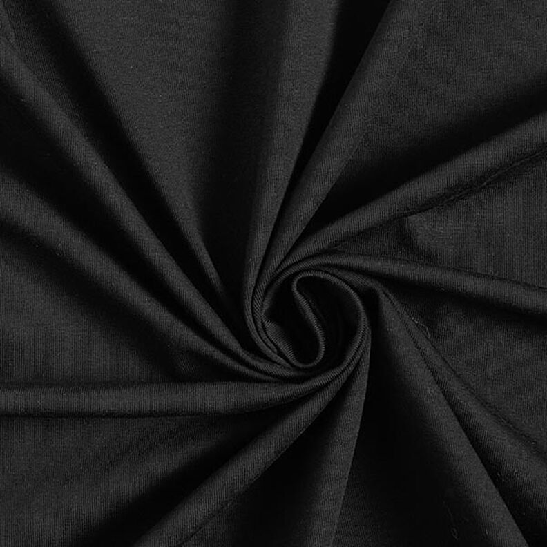Medium Cotton Jersey Plain – black, image number 1
