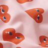 Cotton Cretonne Big Hearts – rosé/red,  thumbnail number 2