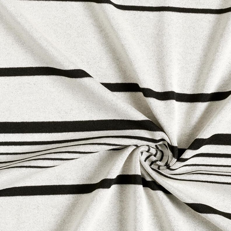 jacquard knit irregular stripes – offwhite/black, image number 4