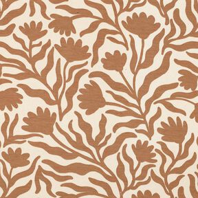 Brushed Sweatshirt Fabric unbleached Flowers | Poppy Fabrics – cream/fawn, 