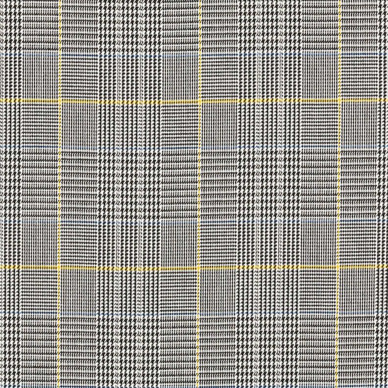 Prince of Wales check suit and costume fabric – black/white,  image number 1