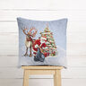 Decor Tapestry Fabric Santa Claus with Reindeer – blue,  thumbnail number 5