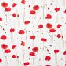 Decor Fabric Half Panama poppies – white/red,  thumbnail number 1