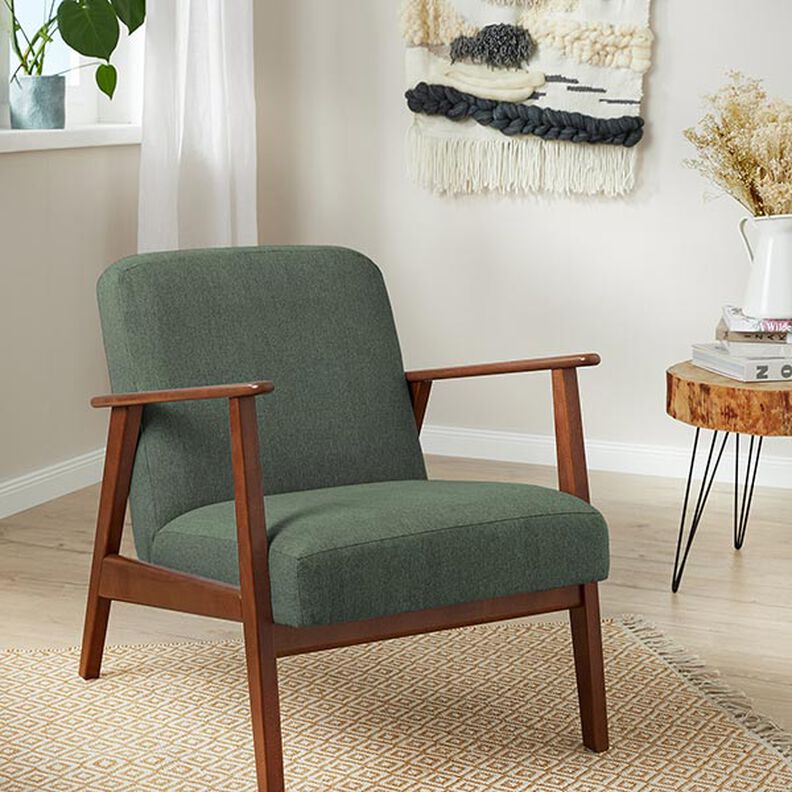Fine melange upholstery fabric – dark green,  image number 5