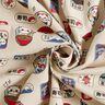 Decor Fabric Half Panama Asian snacks – natural/blue,  thumbnail number 3