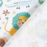 Cotton satin Safari animals – white/light blue,  thumbnail number 4