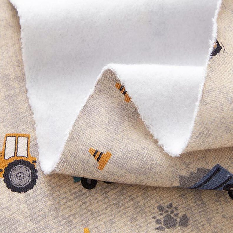 Brushed Sweatshirt Fabric Building Site Mottled – cashew,  image number 3