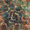 Cotton batik suns – blue spruce/chestnut,  thumbnail number 1