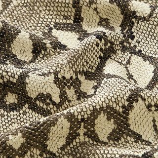 Snakeskin print viscose fabric – beige, 