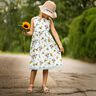 Cotton Jersey Sunflower Girl | Glitzerpüppi – ice blue/sunglow,  thumbnail number 5