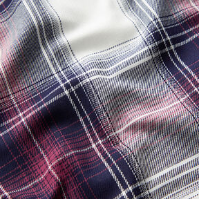 Shirt fabric cotton tartan – dark red/navy blue, 