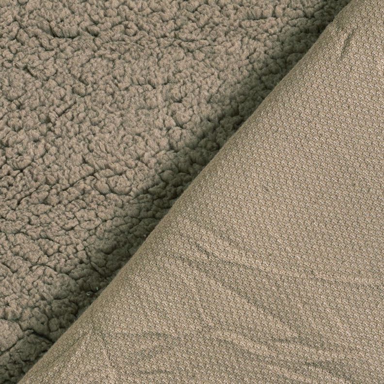 cuddly teddy fur fabric – dark grey,  image number 4
