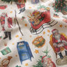 Decor Fabric Half Panama nostalgic Christmas time – natural/red,  thumbnail number 2