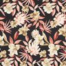 Satin crepe magnolias with palm leaves – black/beige,  thumbnail number 1
