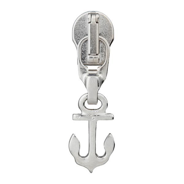 Anchor zip pull, 5 mm  | Prym – silver metallic,  image number 1