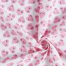 Cotton Cretonne Hearts with Eyes – white/pink,  thumbnail number 3