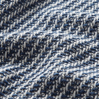 Cotton tweed bias stripes – denim blue/white, 