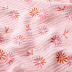 Double Gauze/Muslin Shower of blossoms – rosé, 