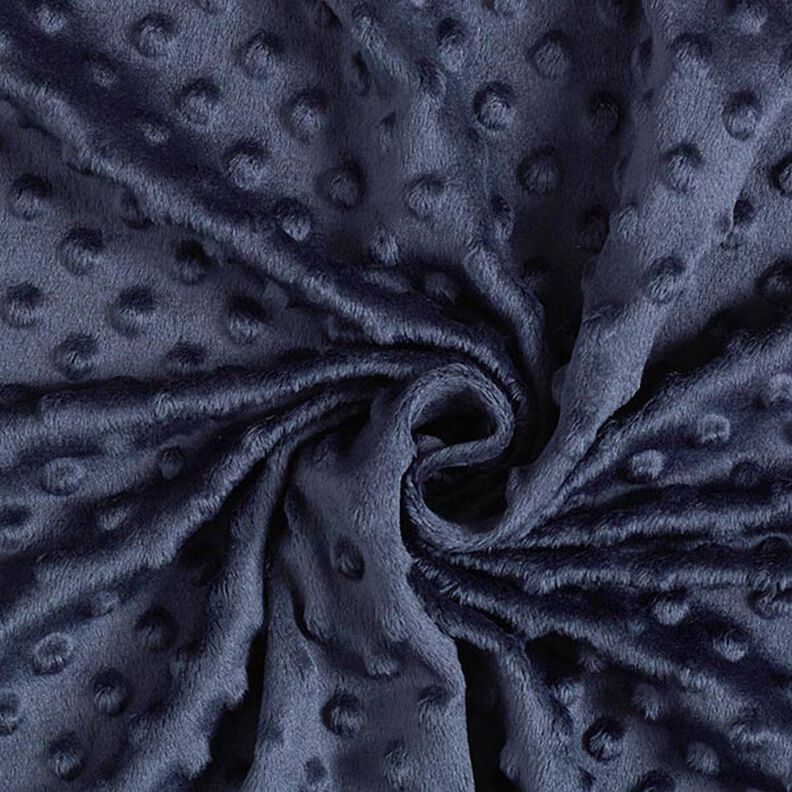 Cosy Fleece Embossed Dots – navy blue,  image number 3